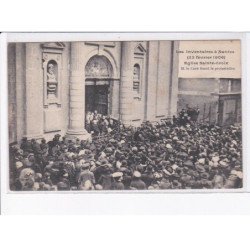NANTES: les inventaires 1906, église sainte-croix M. le curé lisant la protestation - très bon état