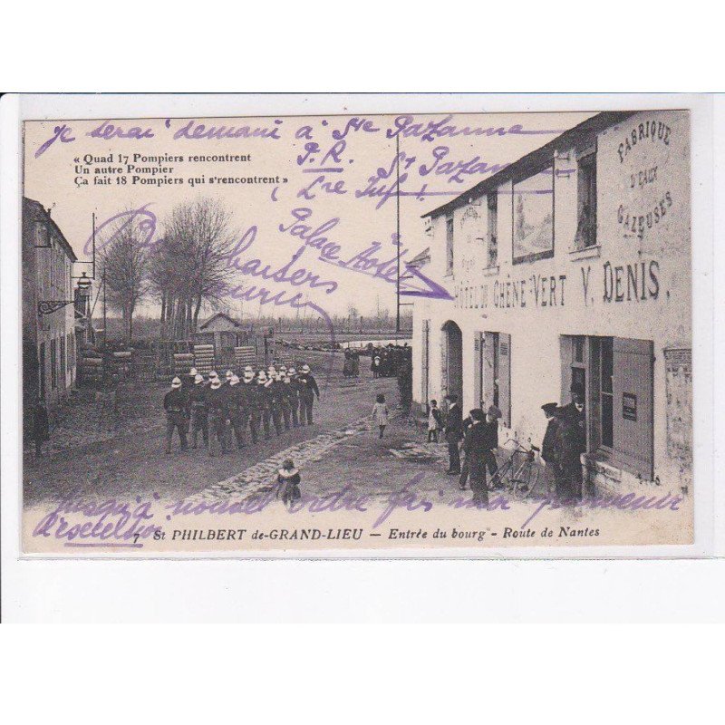 SAINT-PHILBERT-de-GRAND-LIEU: entrée du bourg, route de nantes, pompiers - très bon état