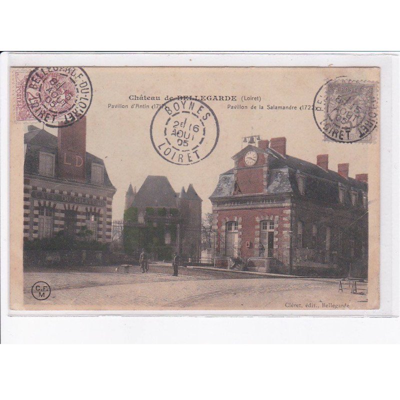 BELLEGARDE: château de bellegarde, pavillon d'antin, pavillon de salamandre 1722 - très bon état
