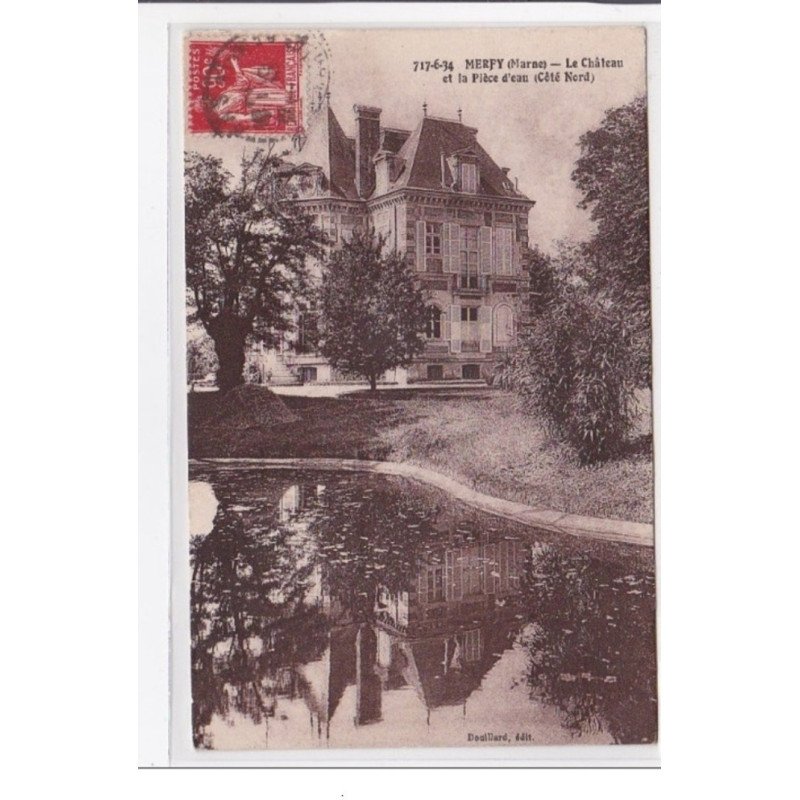 MERFY : le chateau et la piece d'eau (cote nord) - tres bon etat