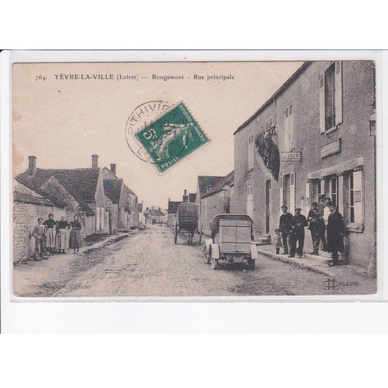 YEVRE-la-VILLE: rougemont, rue principale, automobile, attelage - état