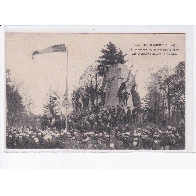 COULMIERS: anniversaire du 9 novembre 1870, les autorités devant l'ossuaire - très bon état