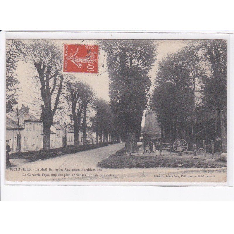 PITHIVIERS: le mail est et les anciennes fortifications corderie faye une des plus curieuses industrie - très bon état