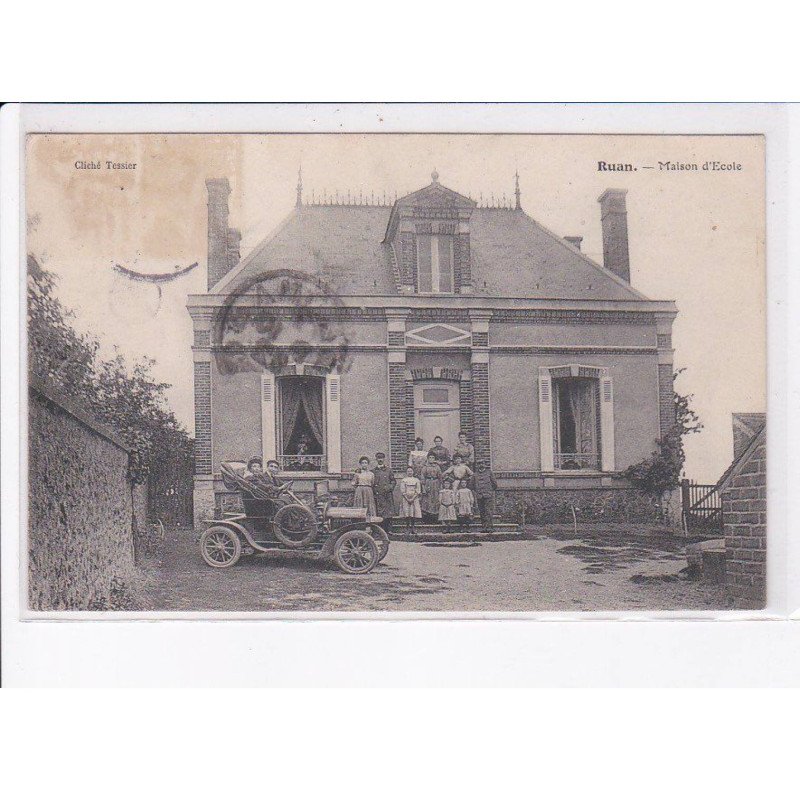 RUAN: maison d'école, automobile - état