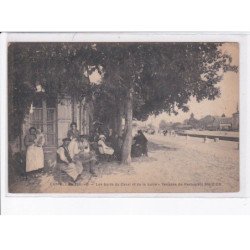 COMBLEUX: les bords du canal et de la loire, terrasse du restaurant maizier - très bon état