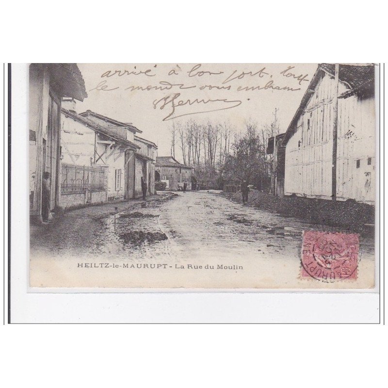 HEILT-le-MAURUPT : la rue du moulin - tres bon etat