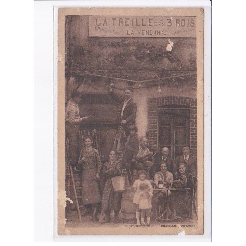 CHATILLON-sur-LOIRE: la treille des 3 rois, la vendange, maison bruant - état