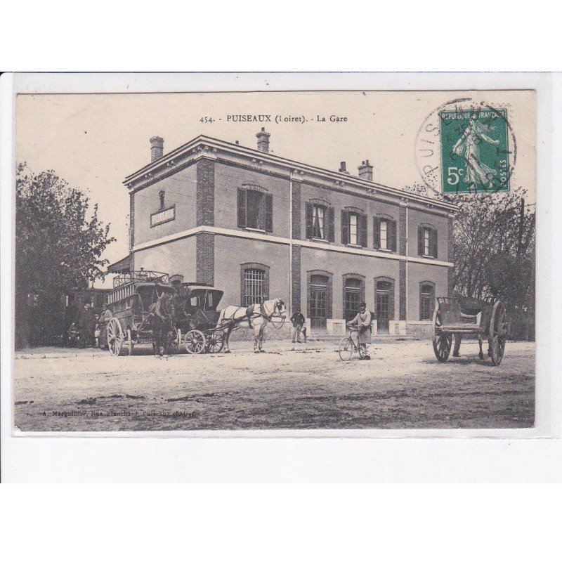 PUISEAUX: la gare, attelage - état