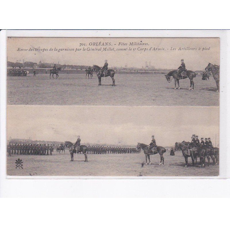 ORLEANS: fêtes militaires, revue des troupes - très bon état