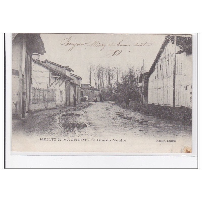 HEILT-le-MAURUPT : la rue du moulin - tres bon etat