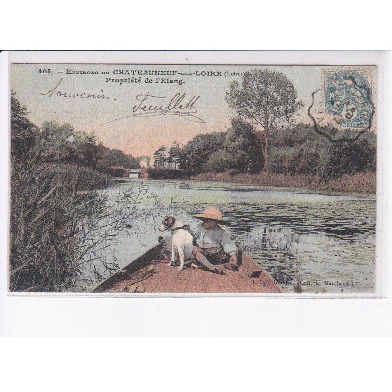 LOIRET: environs chateauneuf-sur-loire, propriété de l'étang, chien - très bon état