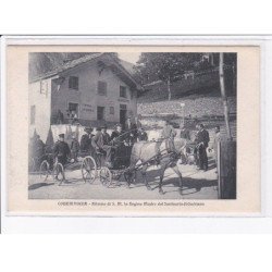 ITALIE: VAL D'AOSTA: courmayeur, ritorno di S.M. la regina madre dal santuario di guérison, attelage - très bon état