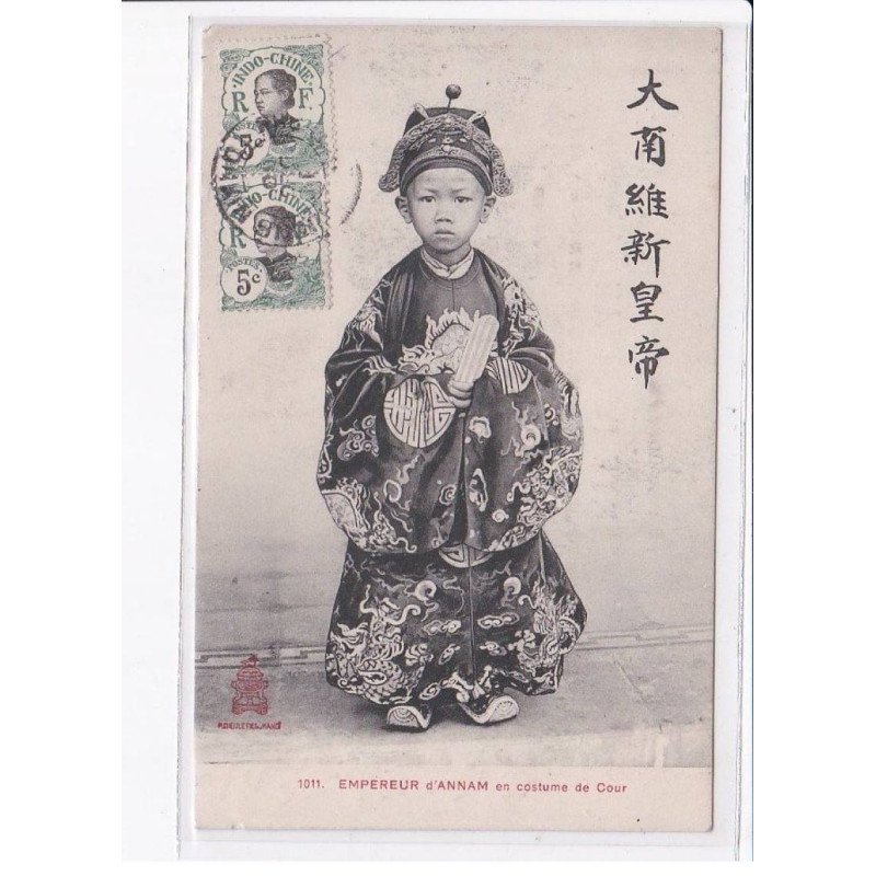 VIETNAM: empereur d'annam en costume de cour - très bon état