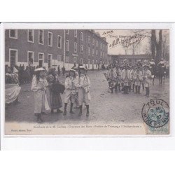 TOUL: cavalcade de la mi-carême, chanteurs des rues, fanfare de trompes "l'indépendante" - état