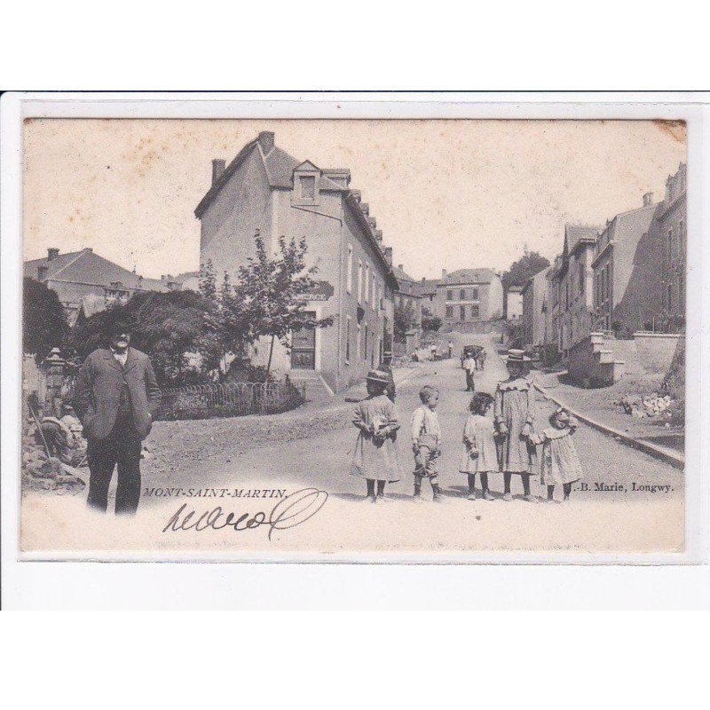 MONT-SAINT-MARTIN: scène de village - état