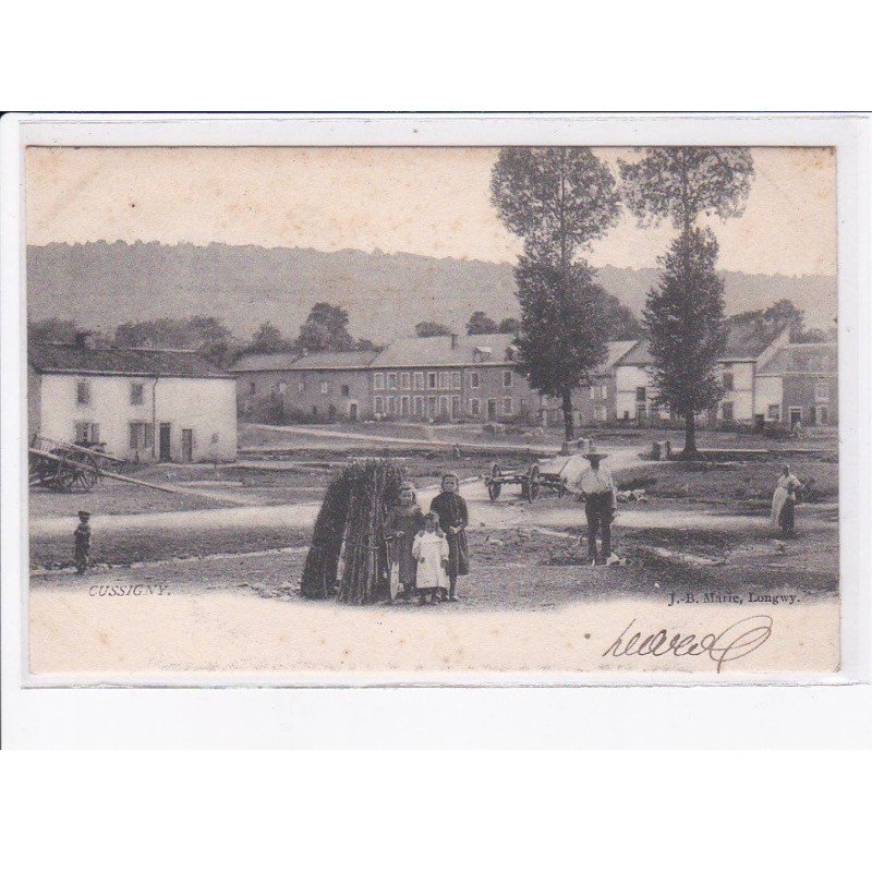 CUSSIGNY: scène de village - très bon état