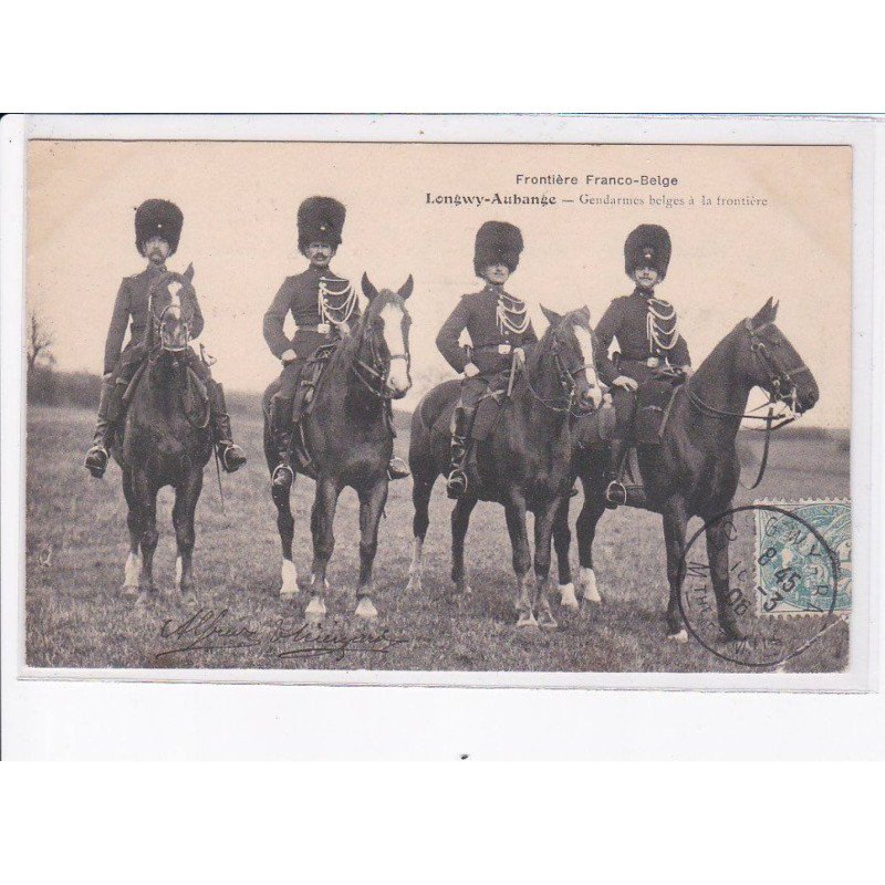 LONGWY-AUBANGE: gendarmes belges à la frontière, cavalier - très bon état