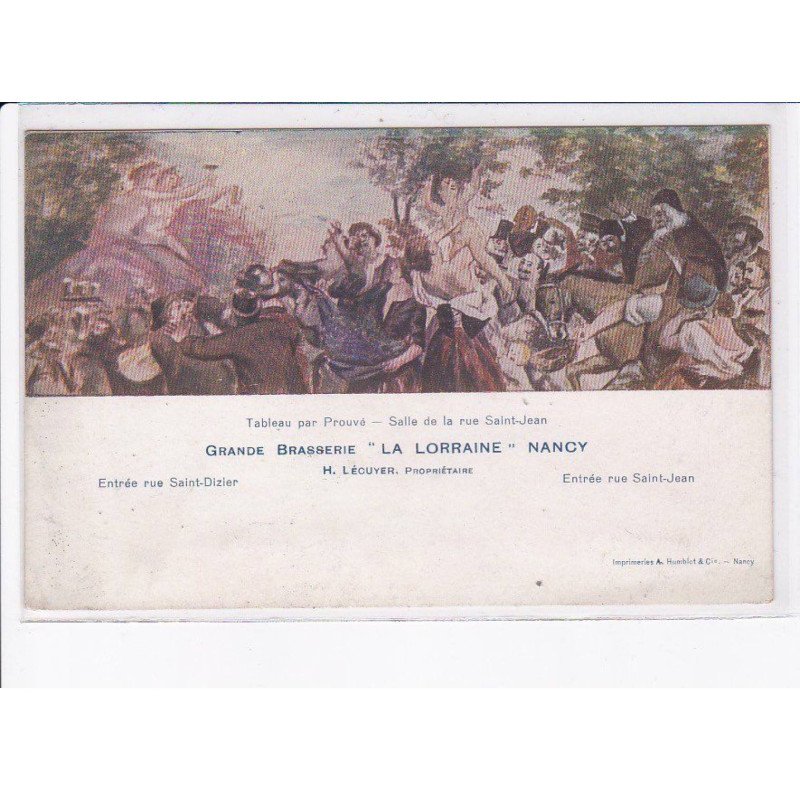 NANCY: grande brasserie "la lorraine" - très bon état