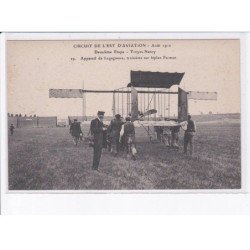 MEURTHE ET MOSELLE: circuit de l'est aviation 1910 deuxièeme étape troyes-nancy appareil de Legagneux - très bon état