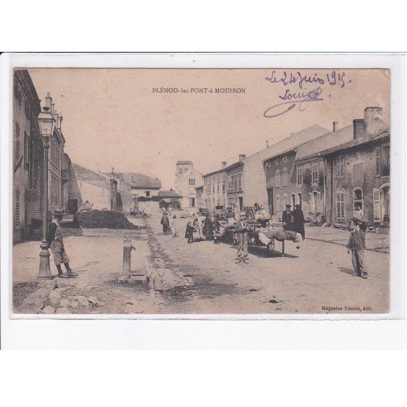 BLENOD-les-PONT-à-MOUSSON: scène de village, marchand ambulant - très bon état