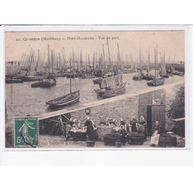 QUIBERON: port-halicuen, vue du port - très bon état