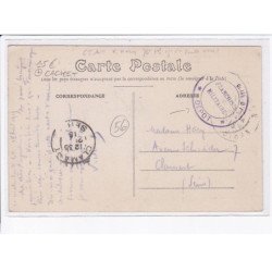 COETQUIDAN: guerre 1914-1915, prisonniers allemands en bretagne, camp, enlèvement des planches, cachet - très bon état