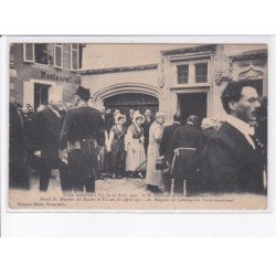 MOSELLE: visite impériale à vic 1910 S.M. admirant le costume lorain - état