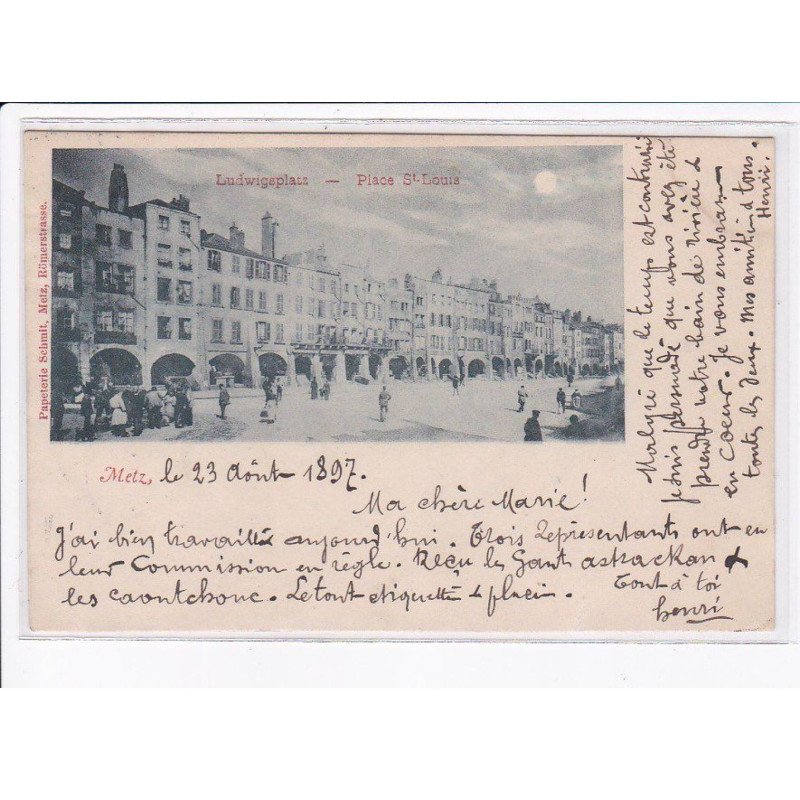 METZ: ludwigsplatz, place saint-louis - très bon état