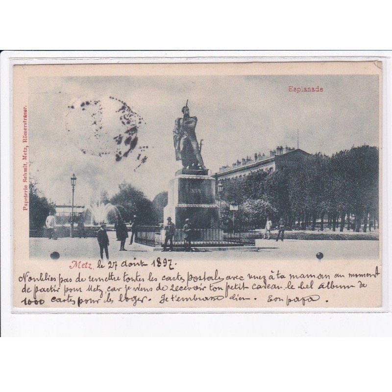 METZ: esplanade, monument - très bon état