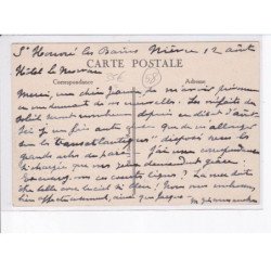 SAINT-HONORE-les-BAINS: étang et village du seu, attelage boeufs - très bon état