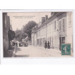 CHATEAUNEUF-de-BARGIS: grande rue, la procession - très bon état