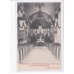 FOURS: l'église pendant les fêtes de jeanne-d'arc septembre 1909 - très bon état