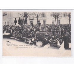NEVERS: funérailles de Mgr. Lelong, évêque de nevers 1903, le char funèbre - très bon état
