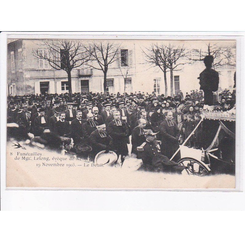 NEVERS: funérailles de Mgr. Lelong, évêque de nevers 1903, le deuil - très bon état