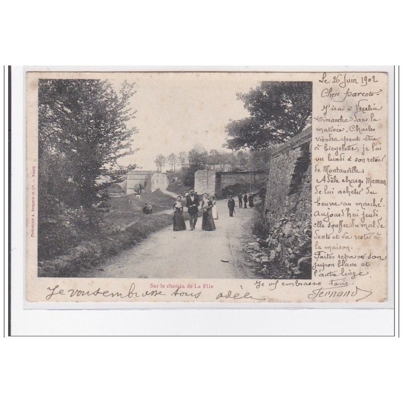 MEURTHE et MOSELLE : sur le chemin de la flie - tres bon etat