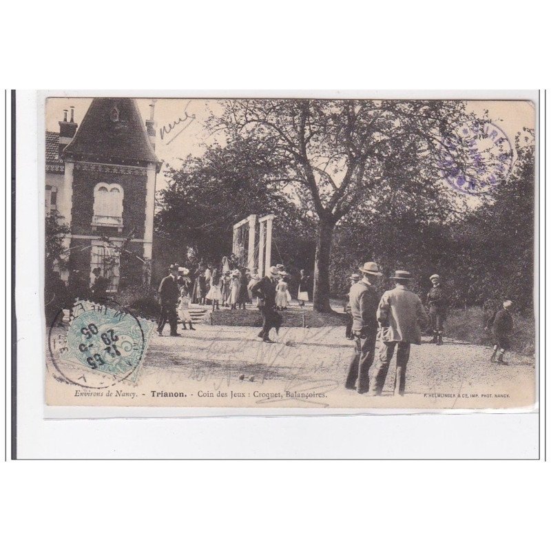 TRIANON : coin des jeux, croquet, balancoires - tres bon etat