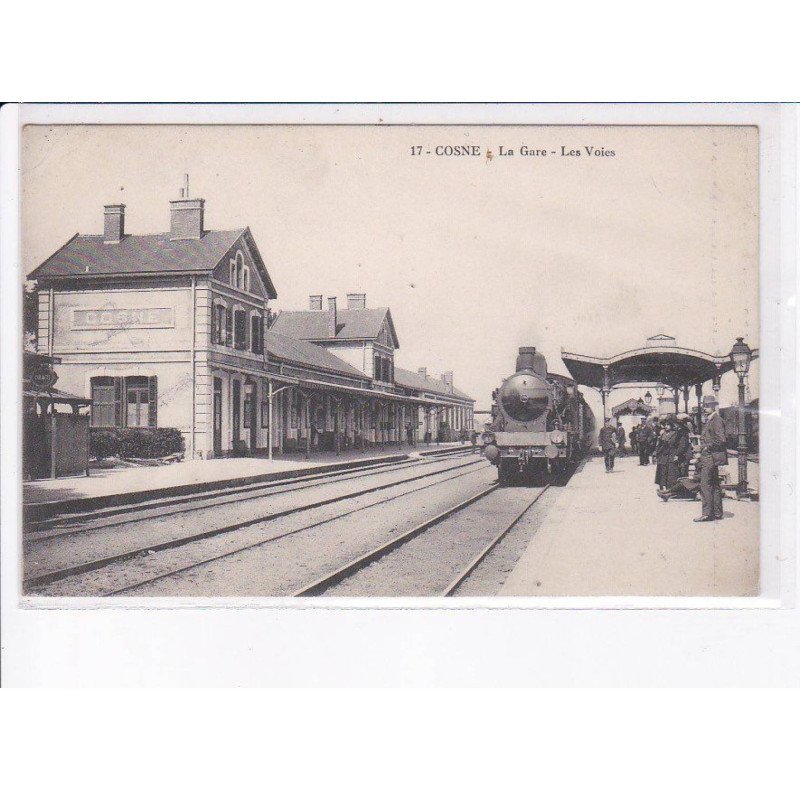 COSNE: la gare, les voies, train - très bon état