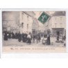 SAINT-SAULGE: rue du commerce un jour de marché