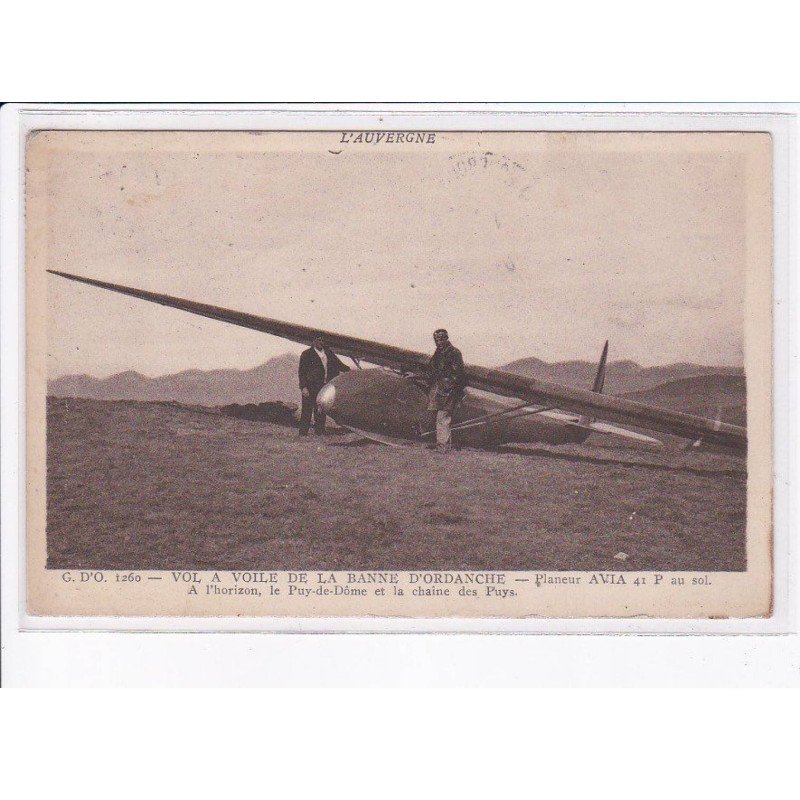 PUY-de-DÔME: vol à voile de la basse d'ordanche, planeur AVIA, aviation - très bon état