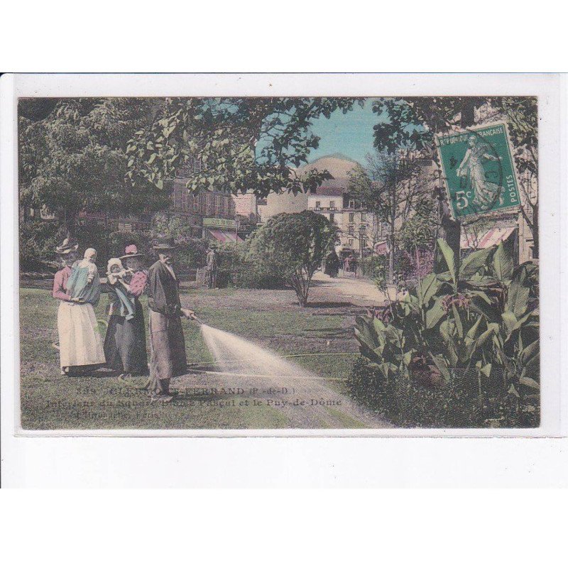 CLERMONT-FERRAND: intérieur du square blaise pascal, jardinier - très bon état