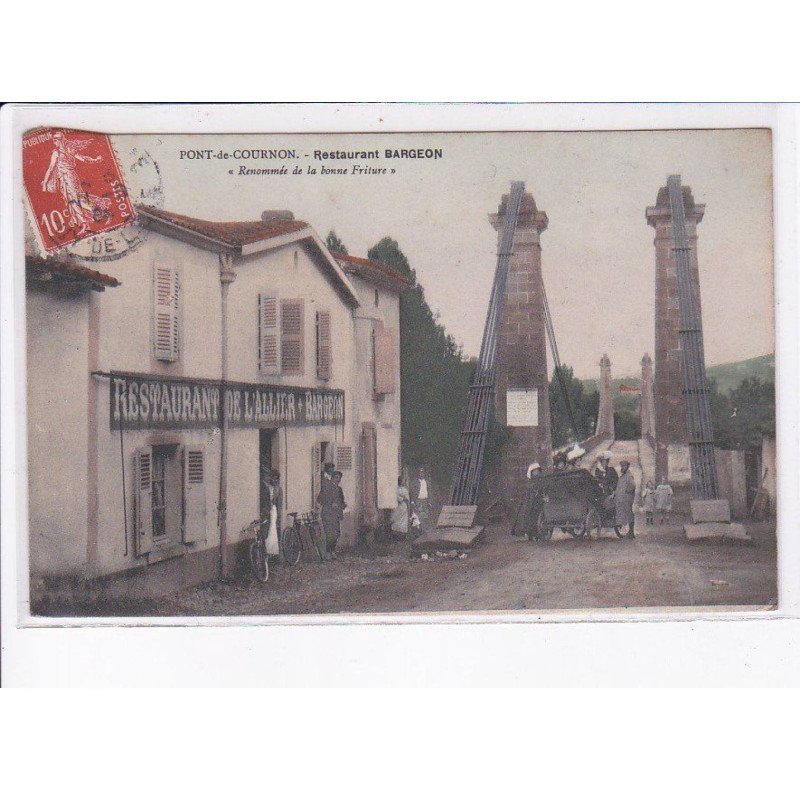 PONT-de-COURNON: restaurant bargeon "renommée de la bonne friture" - très bon état