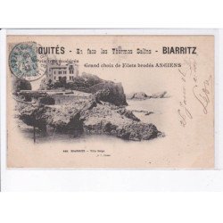 BIARRITZ: grand choix de filets brodés anciens, en face les thermes salins - très bon état