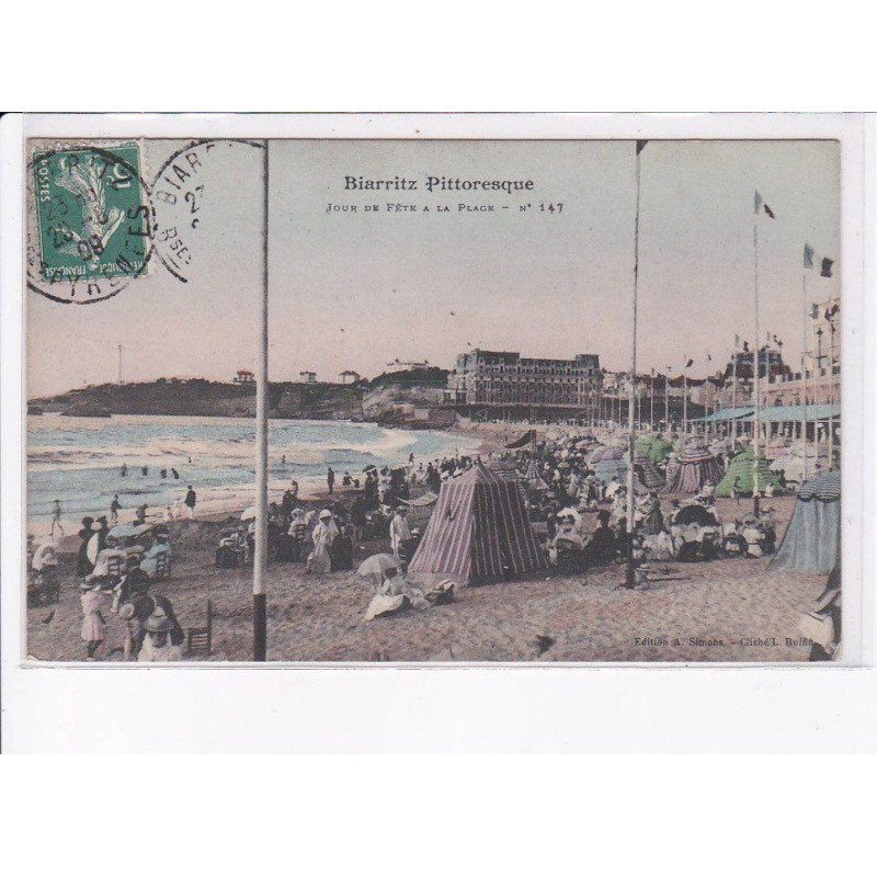 BIARRITZ: jour de fête à la place n°147 - très bon état