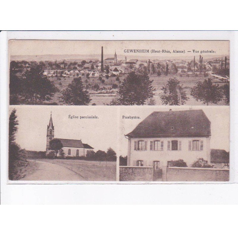 GEWENHEIM: vue générale, église paroissiale, presbytère - très bon état