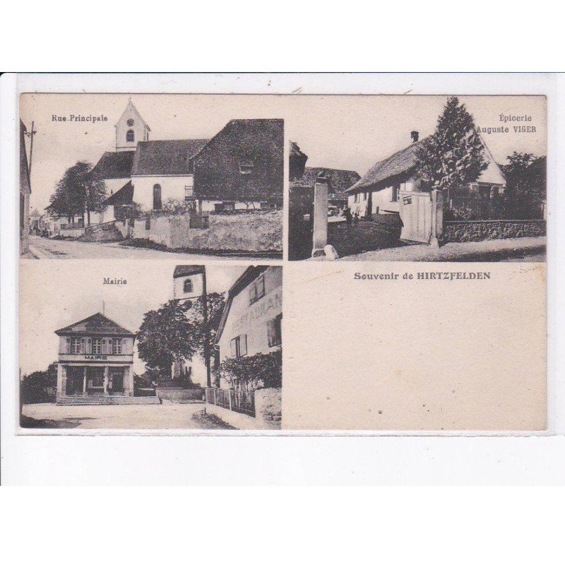 HIRTZFELDEN: rue principale, mairie, épicerie auguste viges - état