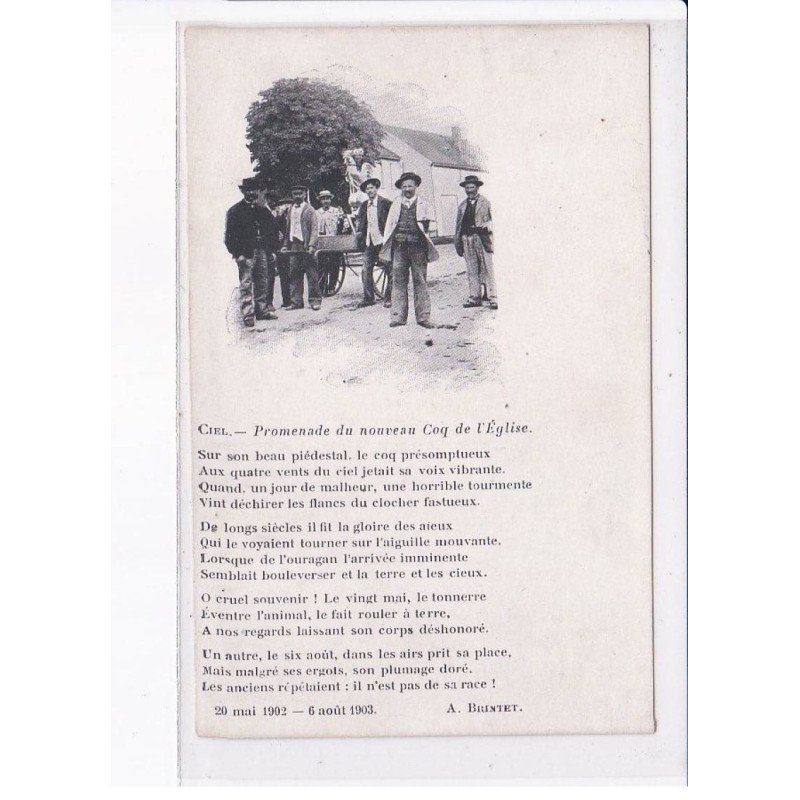 CIEL: promenade du nouveau coq de l'église - très bon état