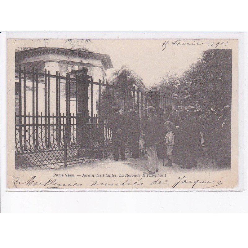 PARIS: 75005 jardin des plantes, la rotonde de l'éléphant, tout paris - état