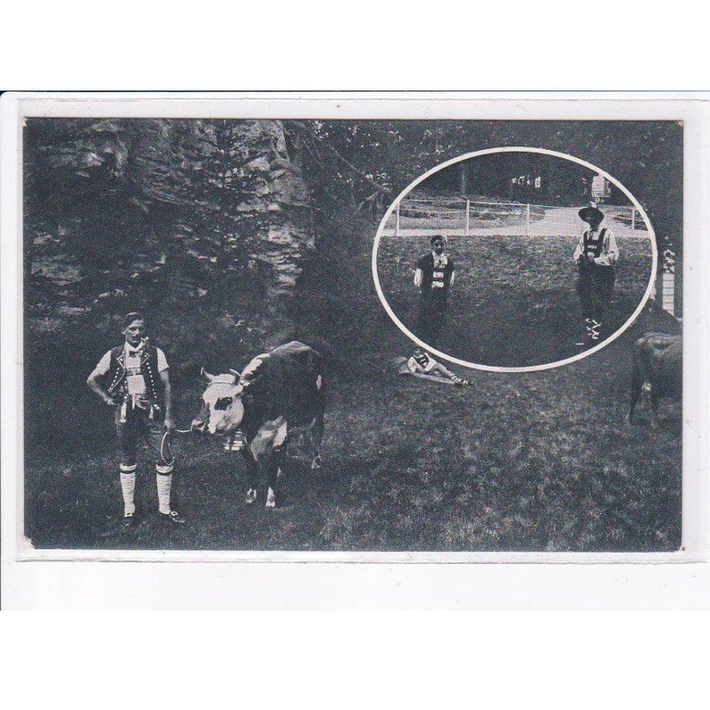 MANTES-la-JOLIE: kermesse du 13 juin 1909, le village suisse au square brieussel - état