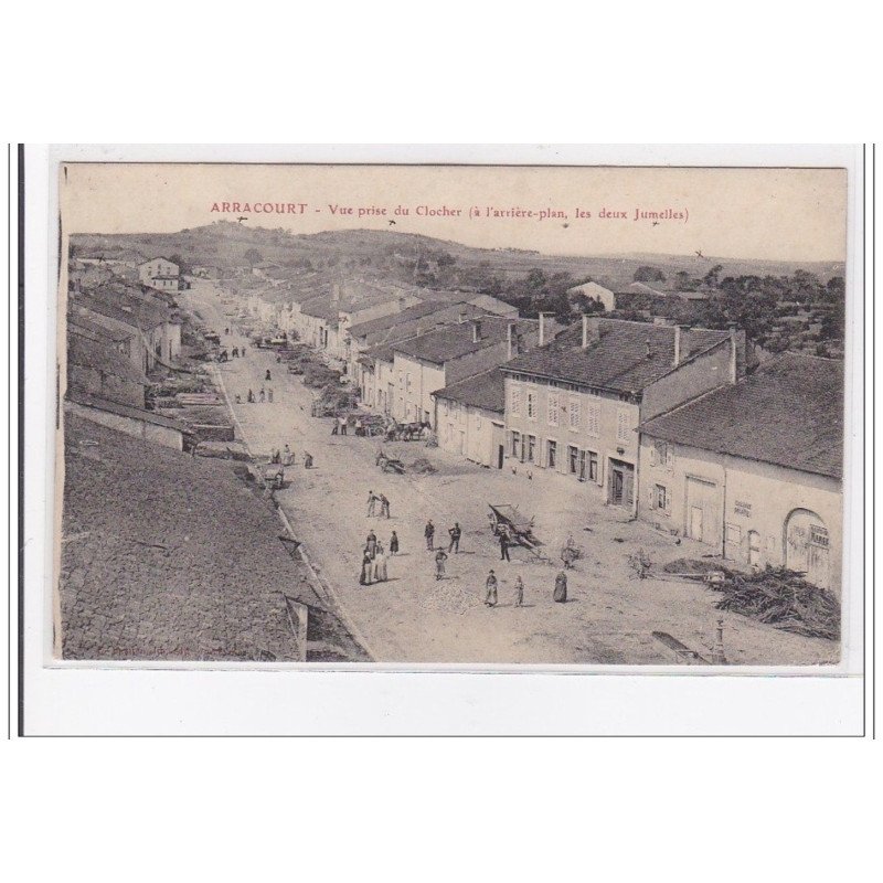ARRACOURT : vue prise du clocher (a l'arriere-plan les deux jumelles) - tres bon etat