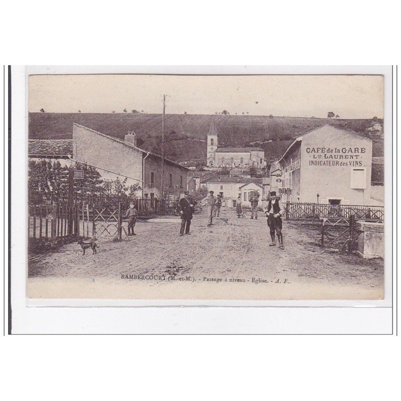 RAMBERCOURT : passage a niveau, eglise - tres bon etat